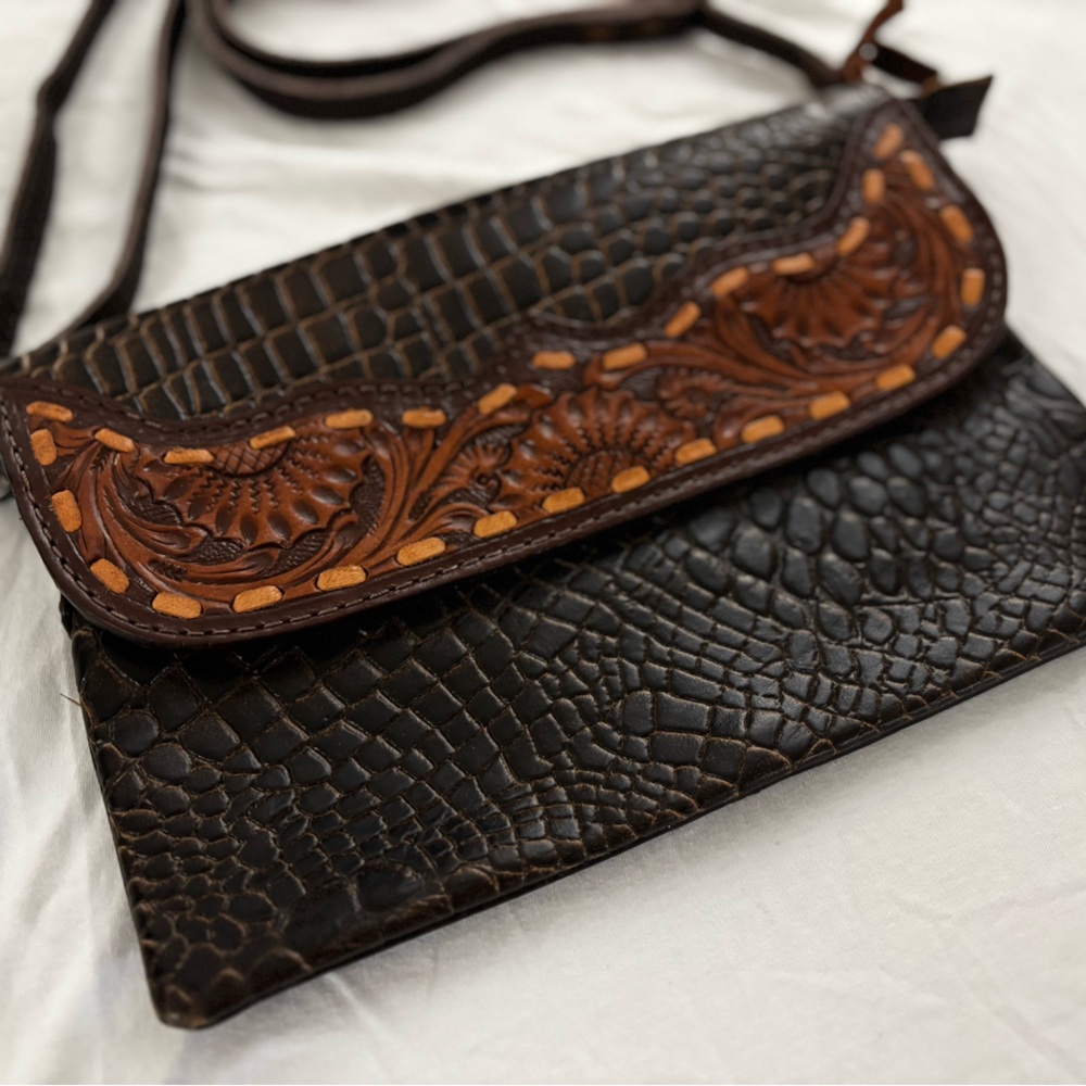 OLAY Genuine Leather Crossbody Bag
